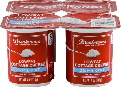 Breakstone's Low Fat Cottage Cheese 2% Small Curd 4-Pack, 4 x 4 oz