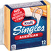 Kraft Singles American, Cheese Slices, 12 ct