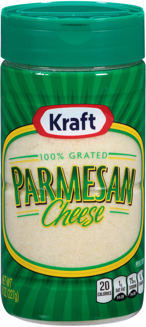 Kraft Parmesan Cheese, 100% Grated, 8 oz