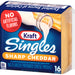 Kraft Singles Sharp, Cheddar Slices, 16 ct