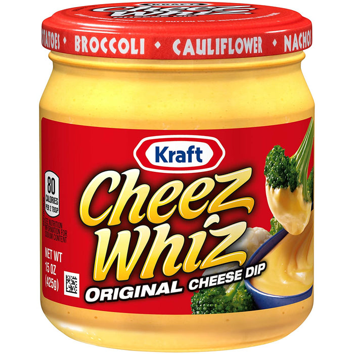 Kraft Cheez Whiz Original Plain Cheese Dip, 15 oz