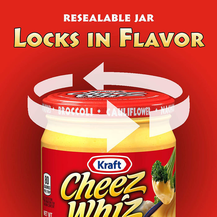 Kraft Cheez Whiz Original Plain Cheese Dip, 15 oz