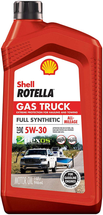 Shell Rotella Gas Triuck Full Synthetic Motor Oil, 5W-30, 1 qt