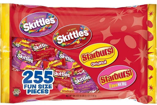 Starburst & Skittles Variety Pack, 255 ct