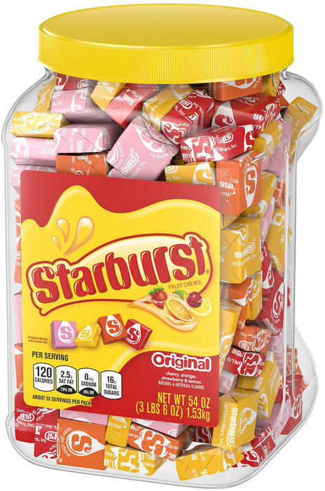 Starburst Original Fruit Chews Candy Jar, 54 oz