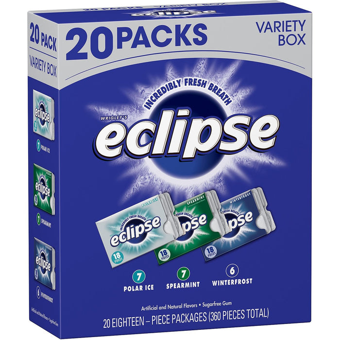 Wrigley's Eclipse Sugar Free Gum, Variety Pack , 20 x 18 pcs