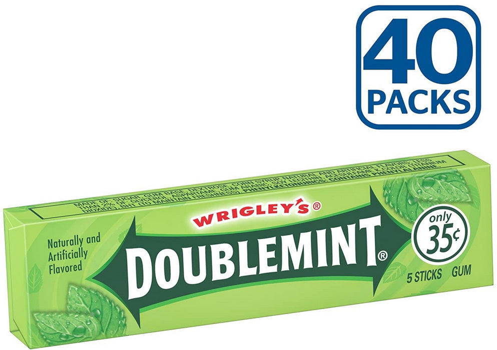 Wrigley's Doublemint Gum Value Pack, 2 x 20 ct