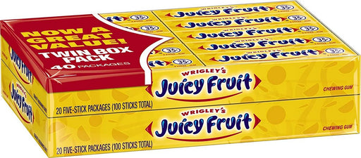 Wrigley's Juicy Fruit Gum Value Pack, 2 x 20 ct