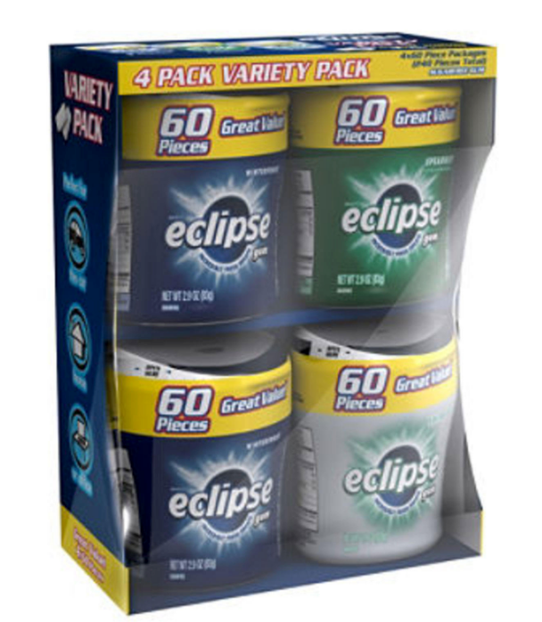 Eclipse Gum Bottles, Variety Pack, 4 ct