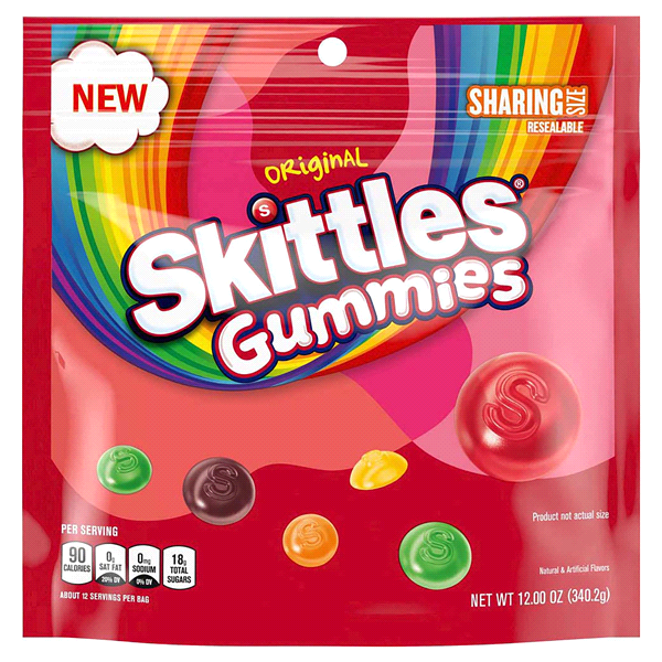 Skittles Original Gummy Candy, Sharing Size Bag , 12 oz