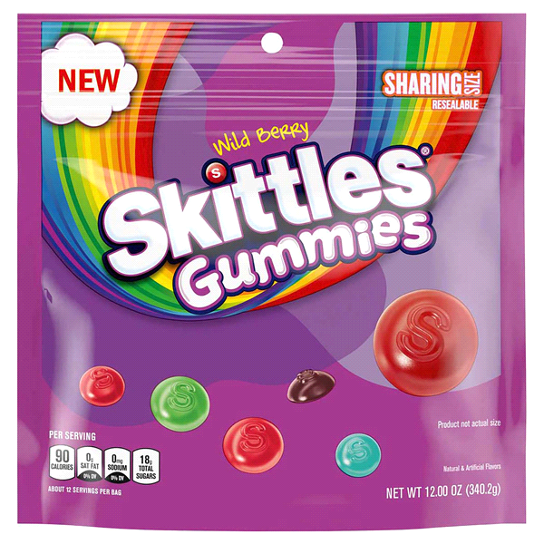 Skittles Wild Berry Candy, Sharing Size Bag , 12 oz