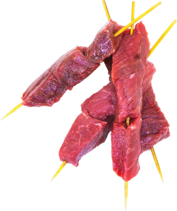 Beef Tenderloin Skewers (Sate), 4 ct (ca. 300 gr total)