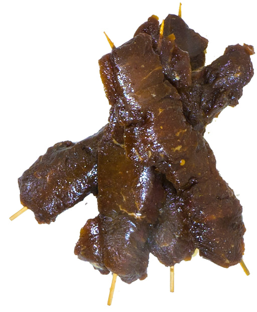 Marinated Beef Tenderloin Skewers (Sate), 4 ct (ca. 300 gr total)
