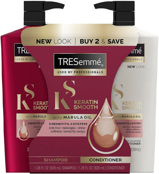 Tresemme Keratin Smooth with Marula Oil Shampoo and Conditioner, 2 x 28 oz