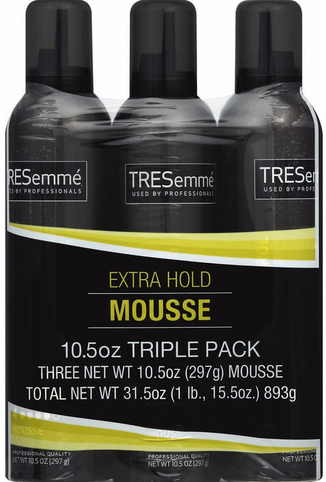 Tresemme Extra Hold Mousse, Value Pack, 3 x 10.5 oz