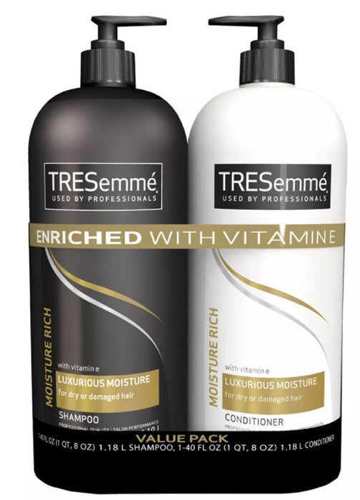 Tresemme Shampoo + Conditioner, Value Pack , 2 x 40 oz