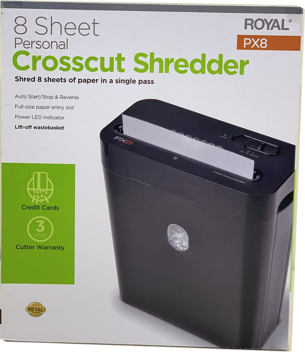 Royal Personal Crosscut Shredder, 8 Sheet, 1 ct