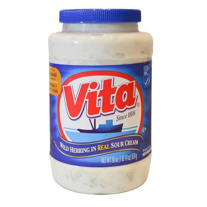 Vita Wild Herring In Real Sour Cream, 30 oz