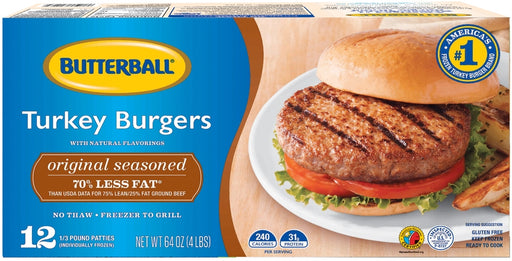 Butterball Original Seasoned Turkey Burgers, 12 ct