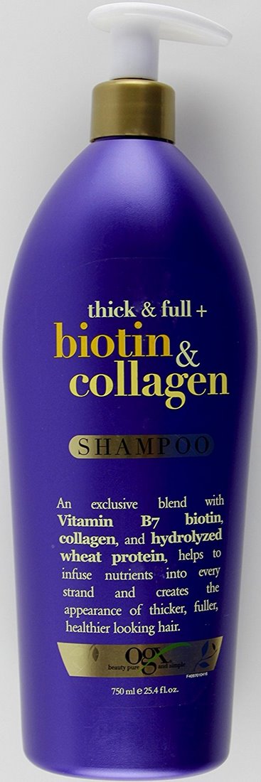 Organix Biotin & Collagen Shampoo, Thick & Full, 25. 4 oz