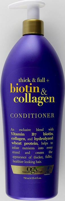 Organix Biotin & Collagen Conditioner, Thick & Full, 25.4 oz