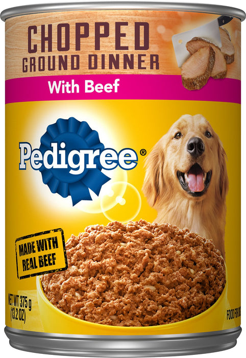 Pedigree Chopped Ground Dinner With Beef Flavor For Dogs, 13.2 oz