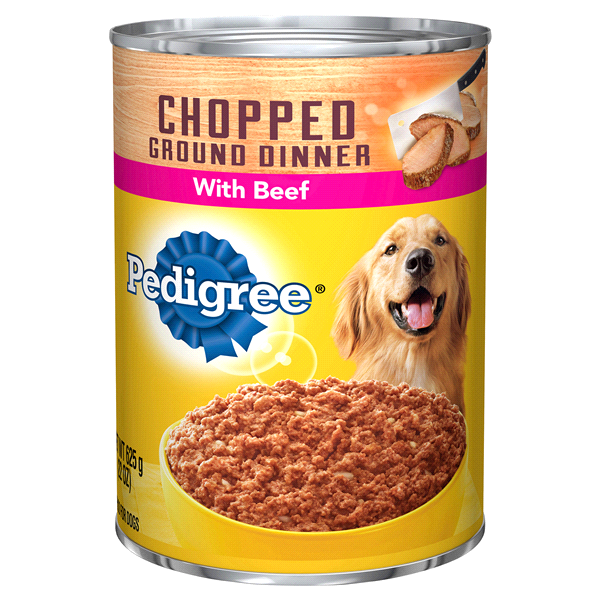 Pedigree Chopped Grounder Dinner With Beef Canned Dog Food , 22 oz