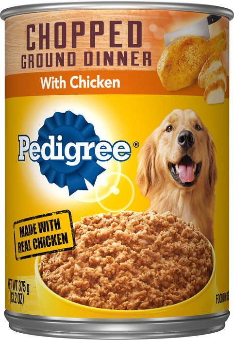 Pedigree Chopped Ground Dinner With Chicken Flavor For Dogs, 13.2 oz
