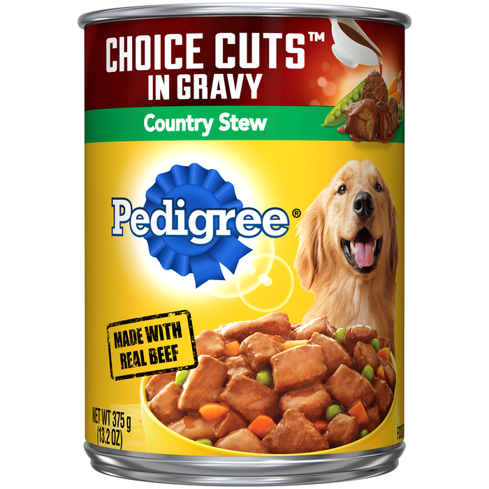 Pedigree Choice Cuts In Gravy Canned Wet Dog Food, Country Stew , 13.2 oz