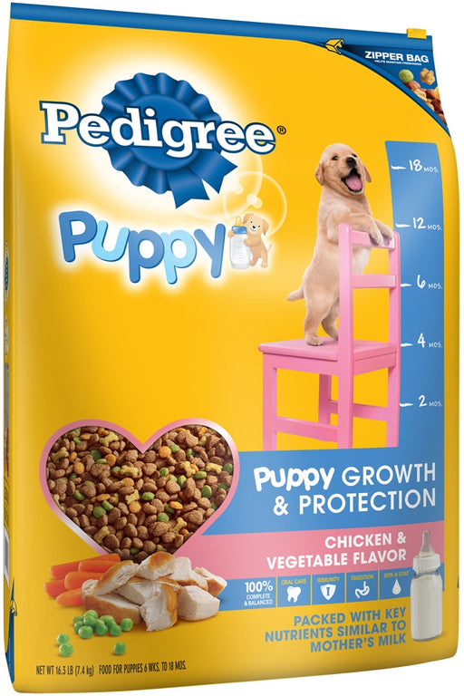 Pedigree Puppy Growth & Protection Dog Food, 100% Complete & Balanced, 16.3 lbs