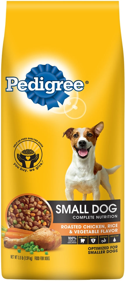 Pedigree Small Dog 100% Complete Nutrition Dog Food, 3.5 lbs