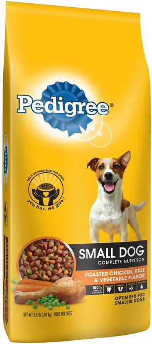 Pedigree Small Dog 100% Complete Nutrition Dog Food, 3.5 lbs