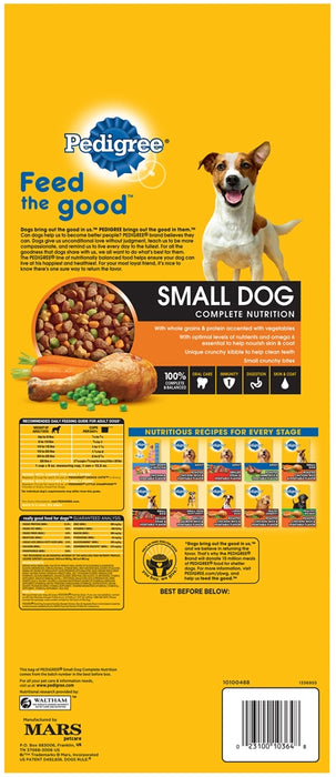 Pedigree Small Dog 100% Complete Nutrition Dog Food, 3.5 lbs