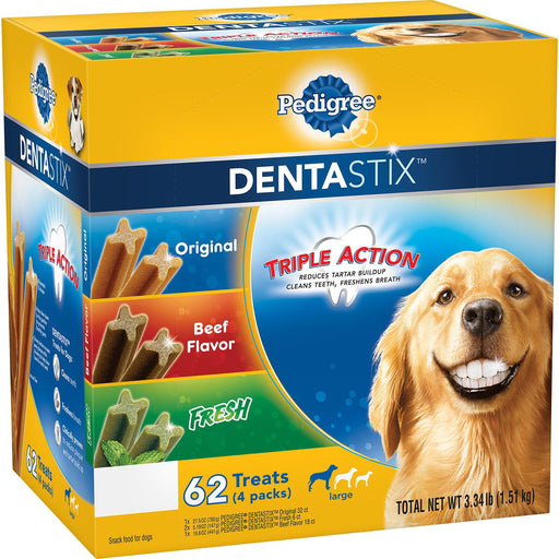 Pedigree DentaStix Dog Treats, Variety Pack, 62 pcs