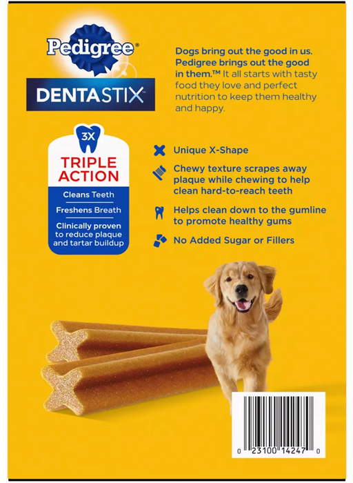 Pedigree Denstastix Triple Action Adult Dog Treat , 62 ct