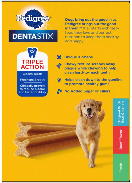 Pedigree Denstastix Triple Action Adult Dog Treat , 62 ct