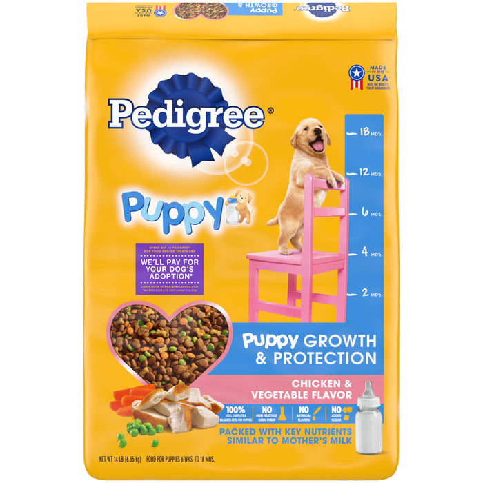 Pedigree Puppy Growth & Protection Dog Food, 14 lb