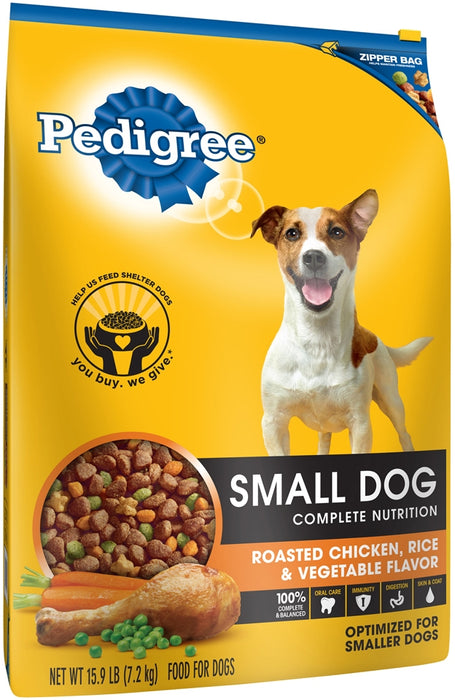 Pedigree Small Dog 100% Complete Nutrition Dog Food, 15.9 lbs