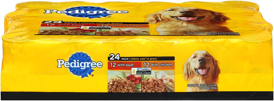 Pedigree Choice Cut in Gravy Dog Food Variety Pack, 24 ct
