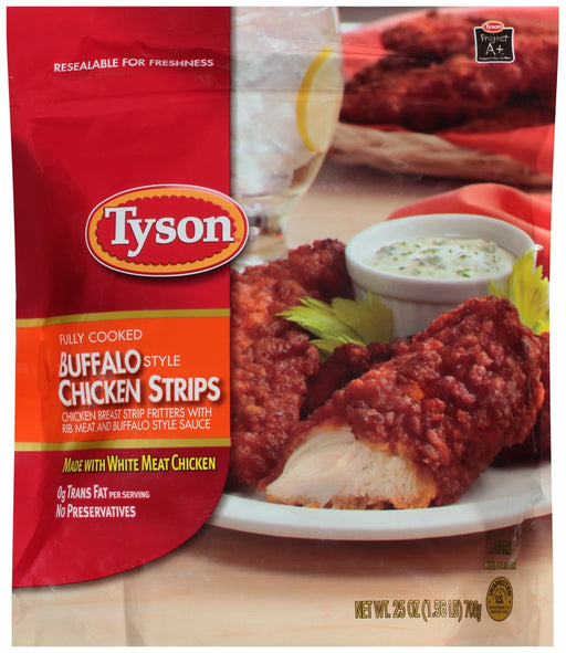 Tyson Buffalo Chicken Strips, Fully Cooked, 25 oz