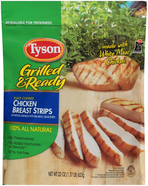 Tyson Grilled & Ready Chicken Breast Strips, 623 gr