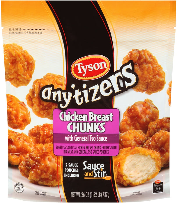 Tyson Any'tizers Chicken Breast Chunks with Tso Sauce, 26 oz