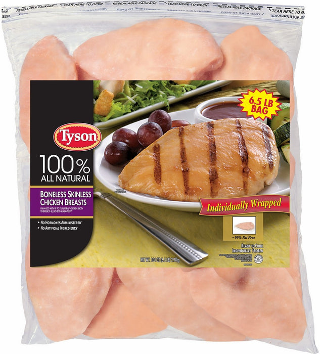 Tyson Boneless Skinless Chicken Breasts, 6.5 lbs