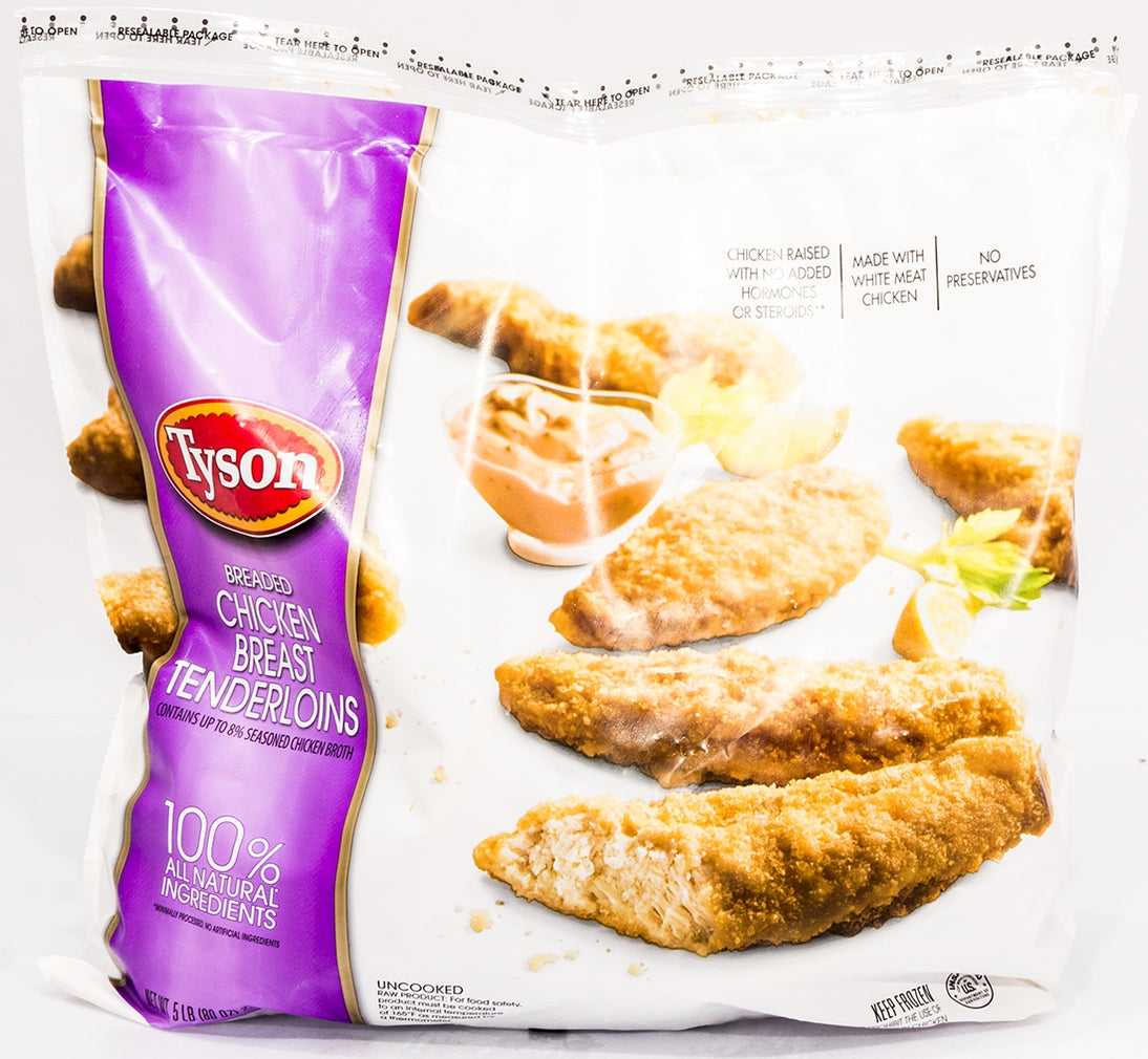 Tyson Breaded Chicken Breast, Tenderloins, 4 lb —