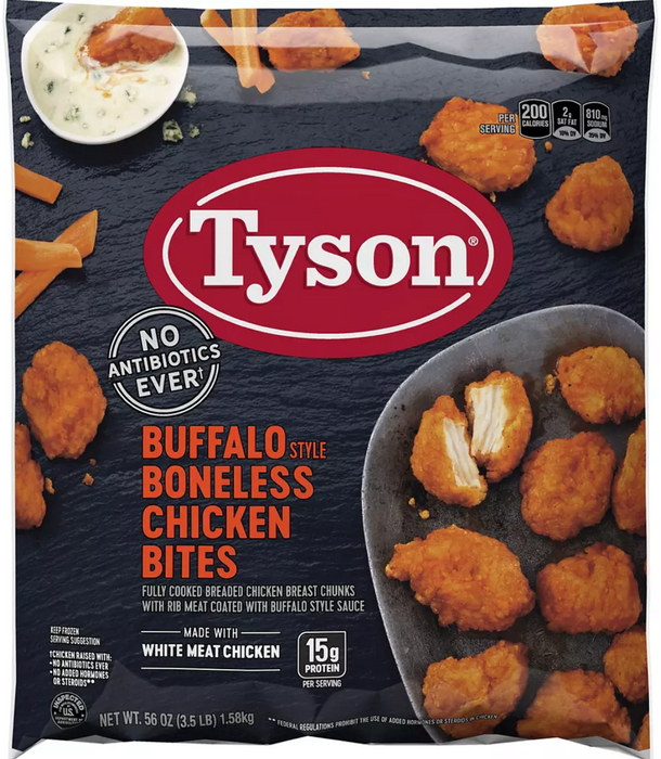 Tyson Buffalo Style Boneless Chicken Bites , 3.5 lbs