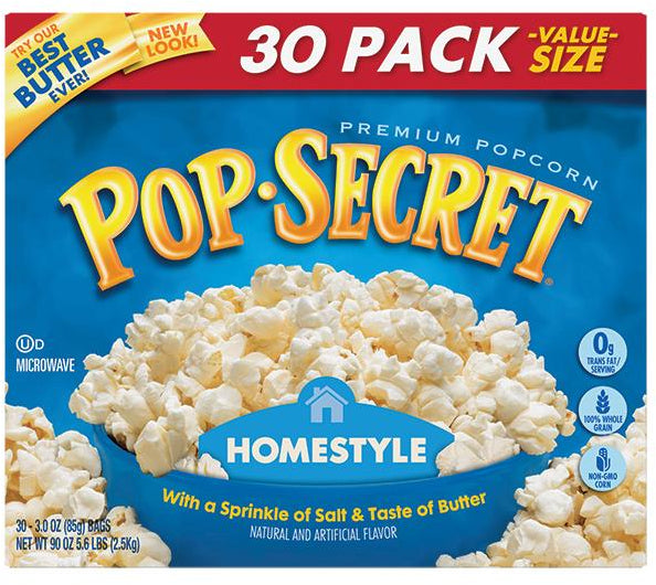 Pop Secret Homestyle Microwave Popcorn, 30 ct