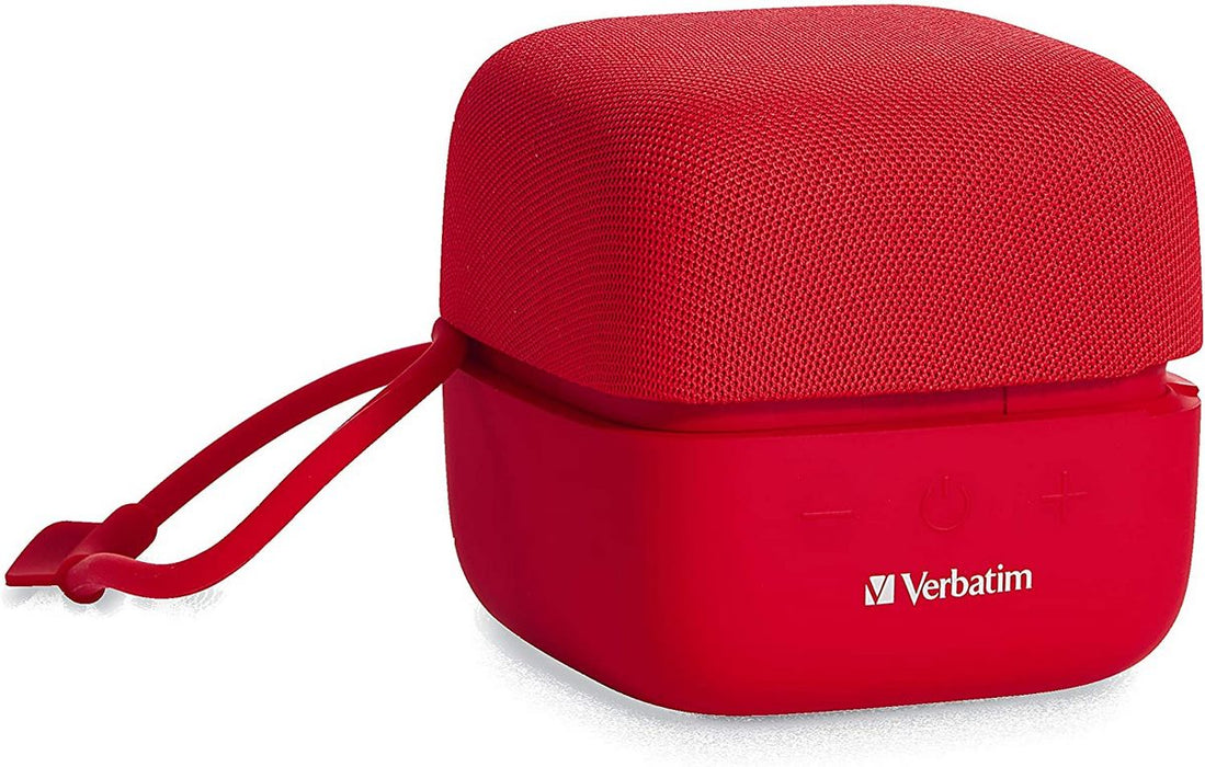 Verbatim Wireless Cube Bluetooth Speaker, Red