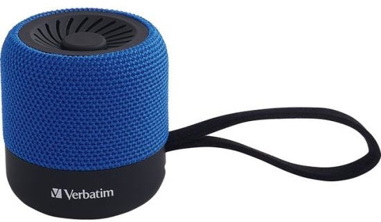 Verbatim Wireless Mini Bluetooth Speaker, Blue & Black