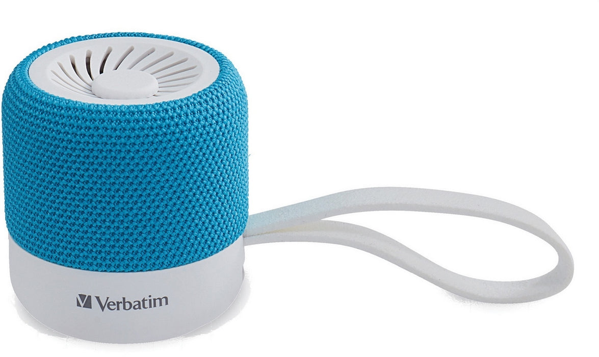 Verbatim Wireless Mini Bluetooth Speaker, Blue & White