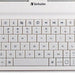 Verbatim Ultra Slim Bluetooth Keyboard, White, 8.7 x 4.7 inch